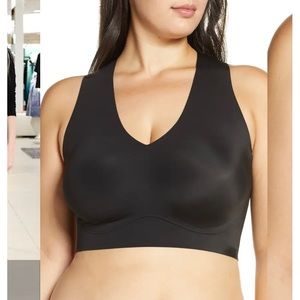 True & Co. Body Lift Full Cup V-Neck Racerback black Bralette bra M